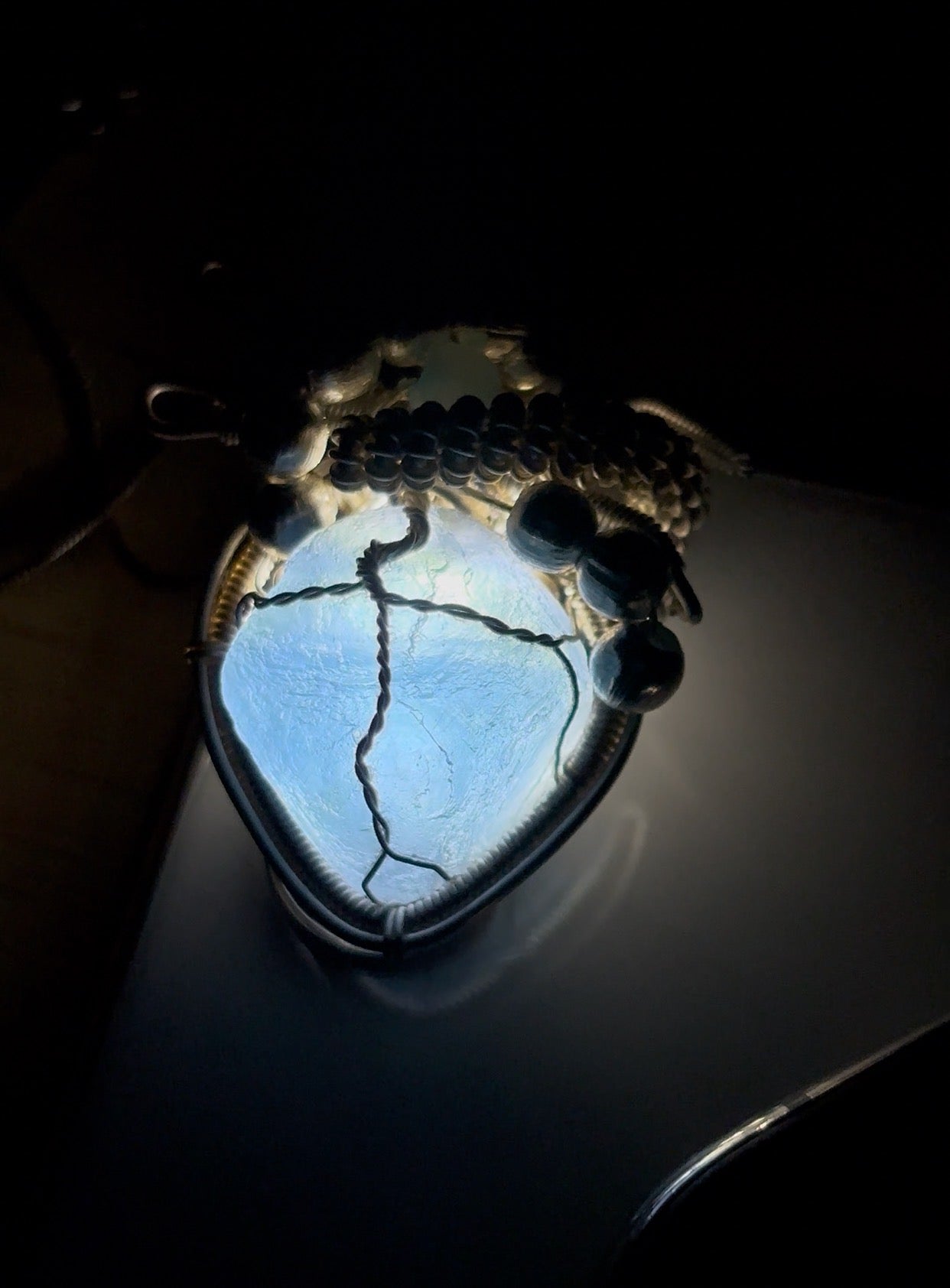 Which girl would refuse a sparkling blue heart necklace? Each one is made with ingenuity. It sparkles in the summer and looks amazing with a sweater chain in the winter. Give a unique necklace to your bestie or friend.