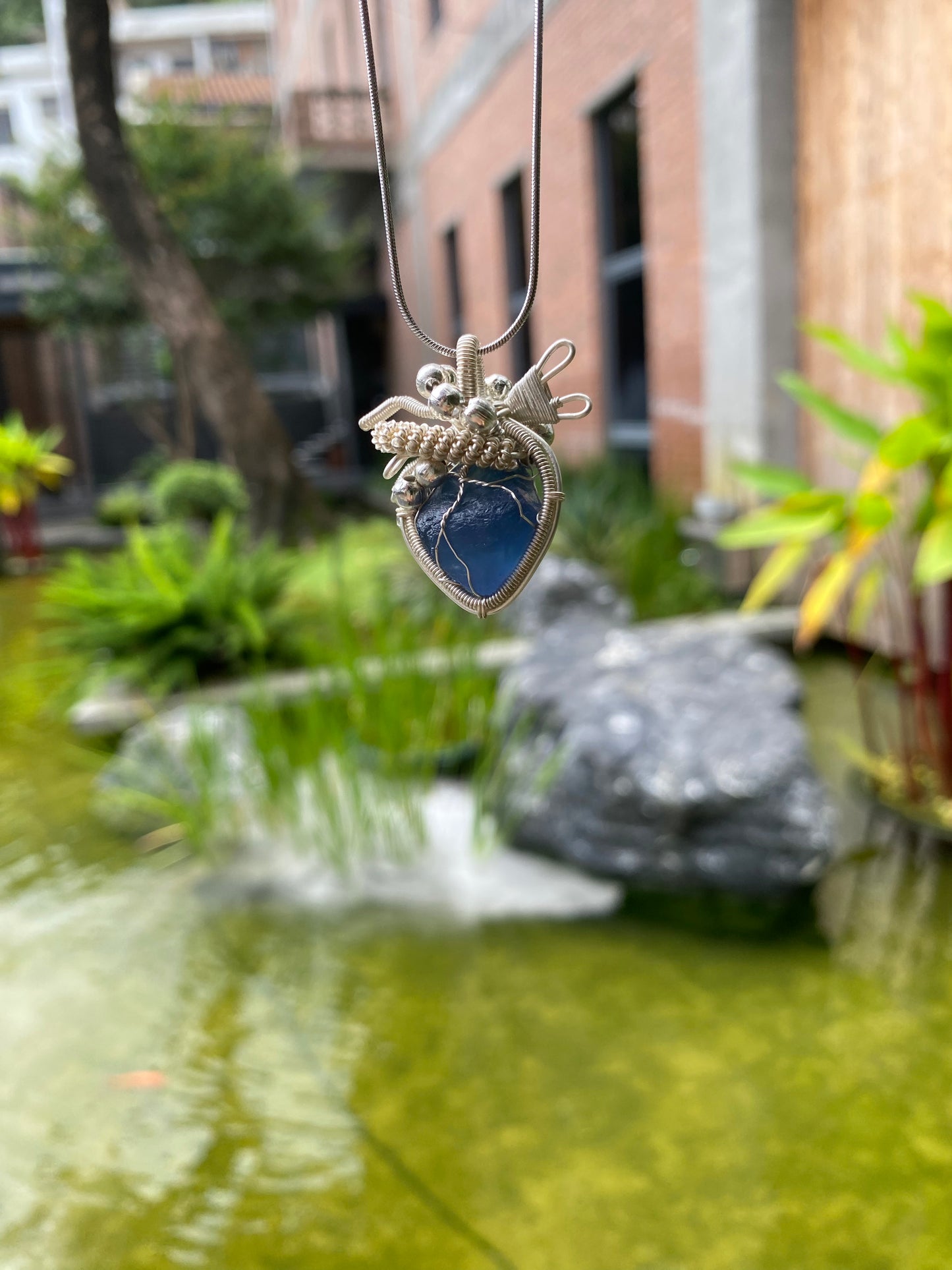 Which girl would refuse a sparkling blue heart necklace? Each one is made with ingenuity. It sparkles in the summer and looks amazing with a sweater chain in the winter. Give a unique necklace to your bestie or friend.