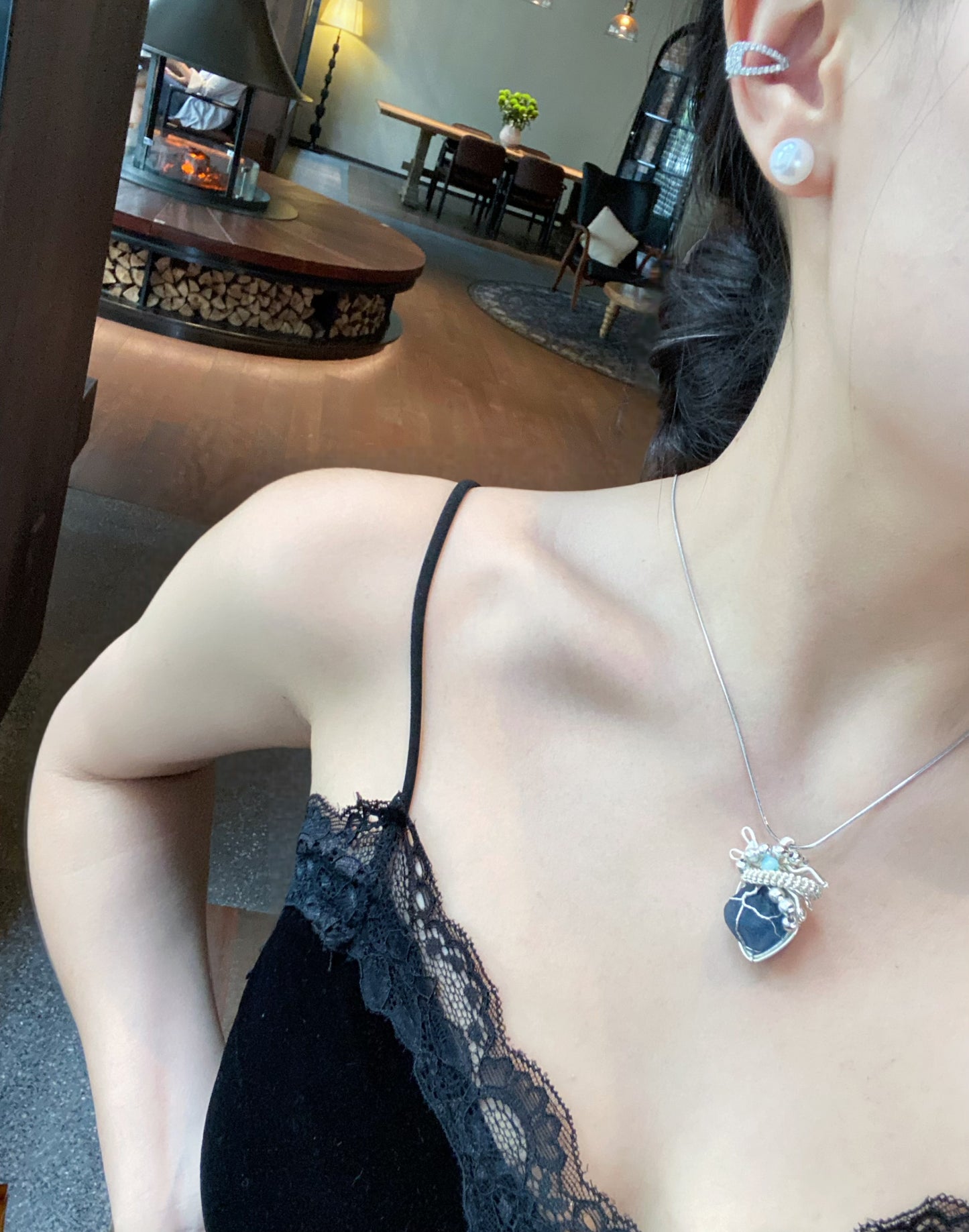 Which girl would refuse a sparkling blue heart necklace? Each one is made with ingenuity. It sparkles in the summer and looks amazing with a sweater chain in the winter. Give a unique necklace to your bestie or friend.