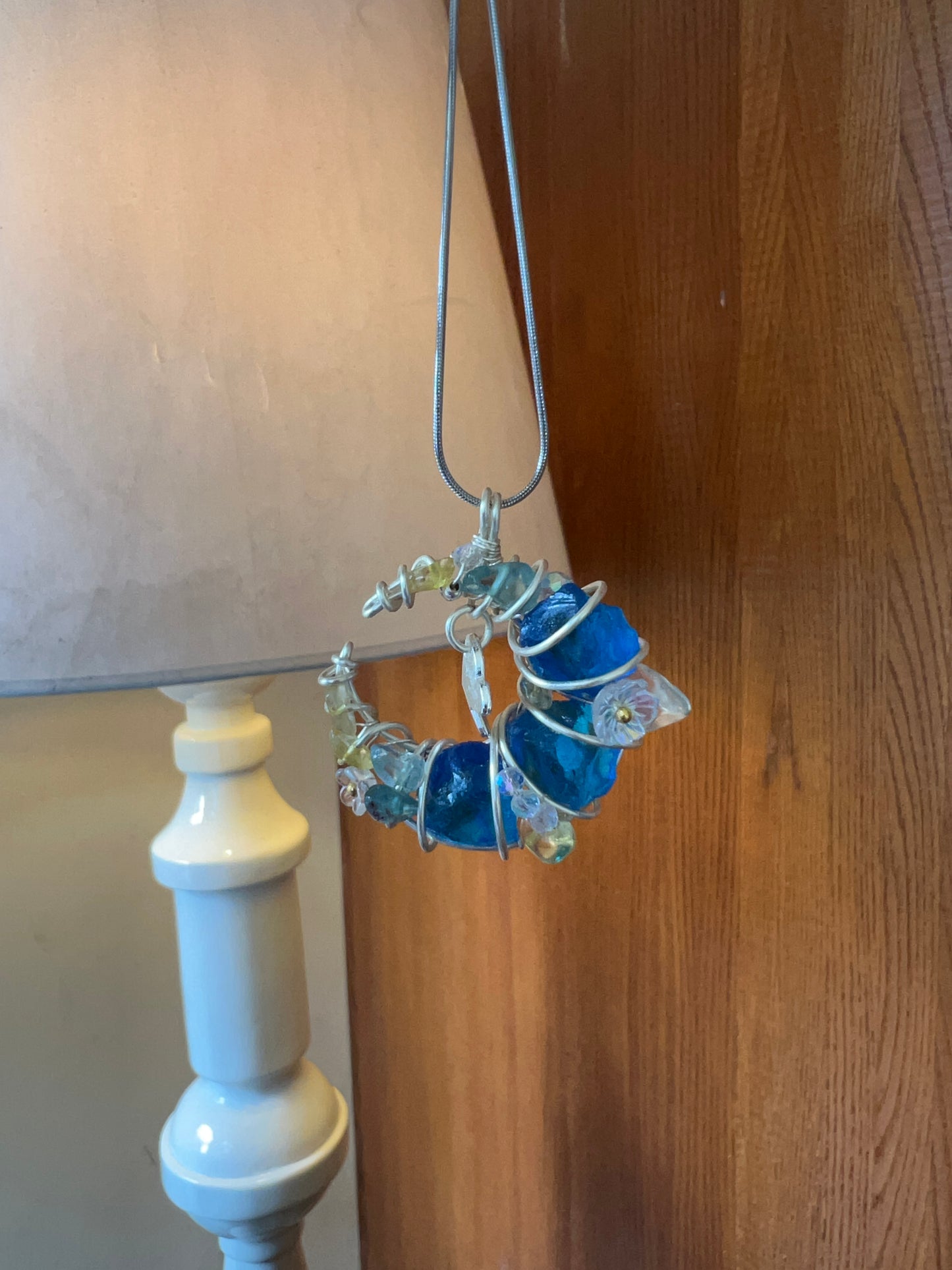 It is the color of the ocean, beautiful beyond words. Each string is carefully handmade and worthy of every soul who loves freedom #Accessories #Necklace #Ocean #Gift