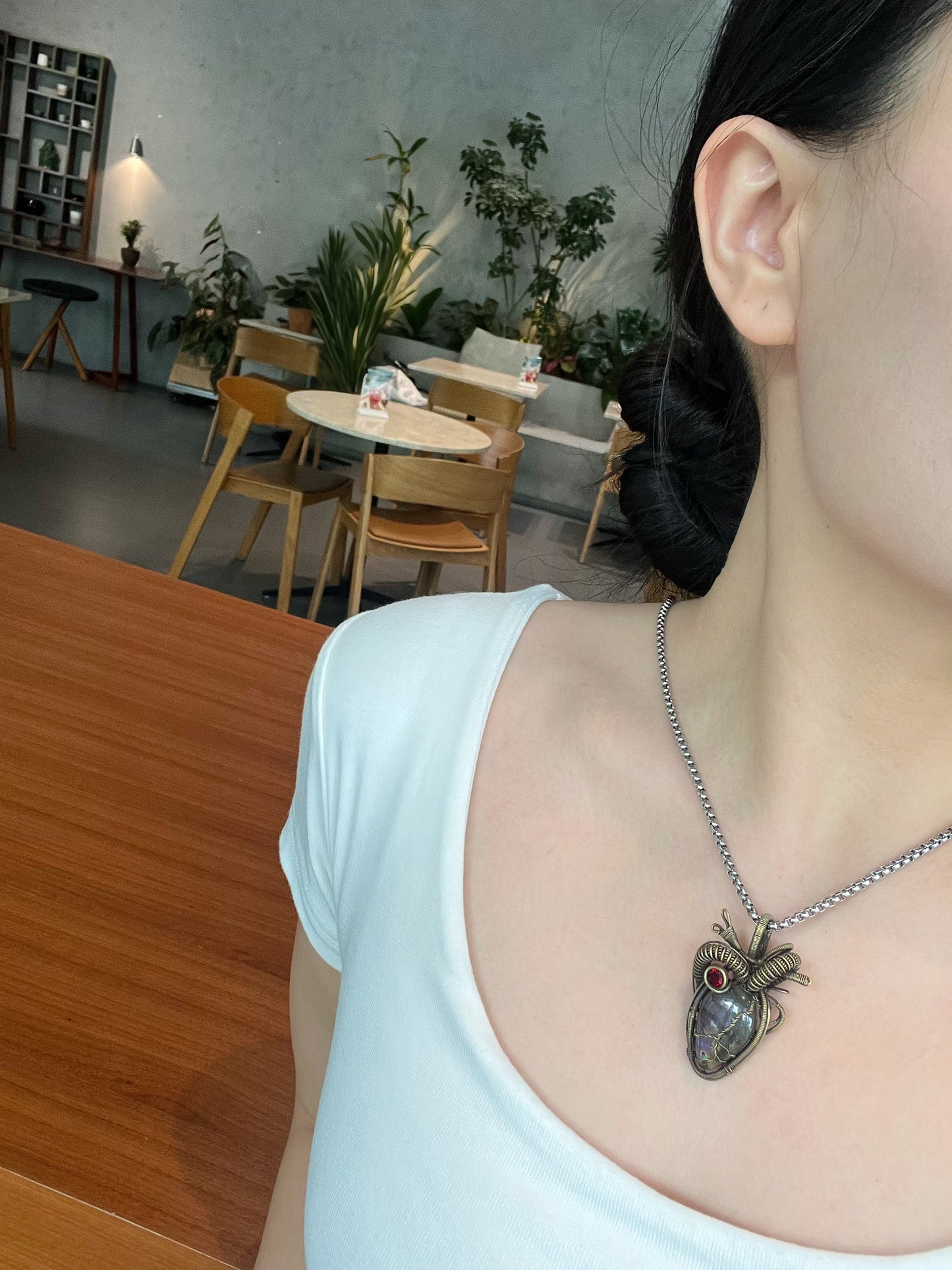New Turquoise Necklace Handmade Unisex Women's Gift for Her Anniversary Present Youth Style Unique Design Female Jewelry