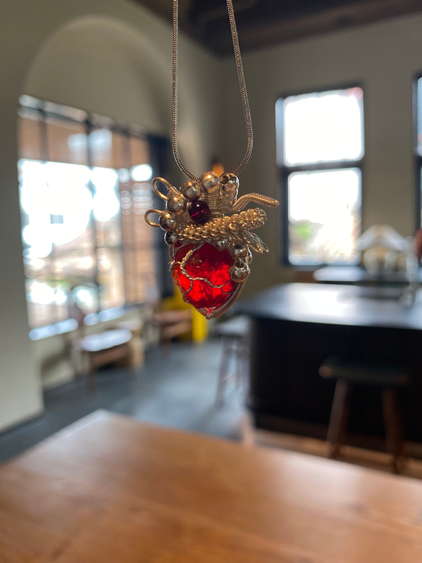 Summer limited edition dopamine red heart necklace, a necklace that will rock the streets with your sisters, a niche necklace that won’t be seen with others, a high-end holiday gift that will rock the world, birthday gift