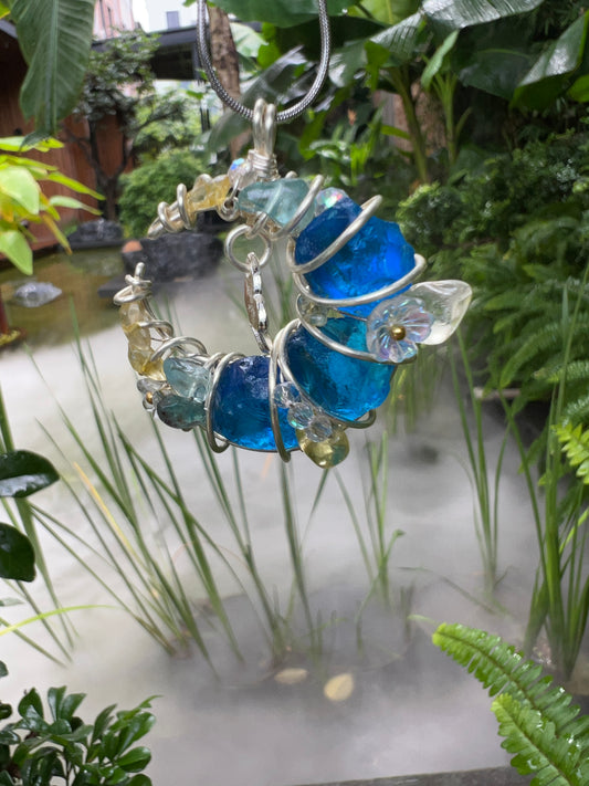 It is the color of the ocean, beautiful beyond words. Each string is carefully handmade and worthy of every soul who loves freedom #Accessories #Necklace #Ocean #Gift